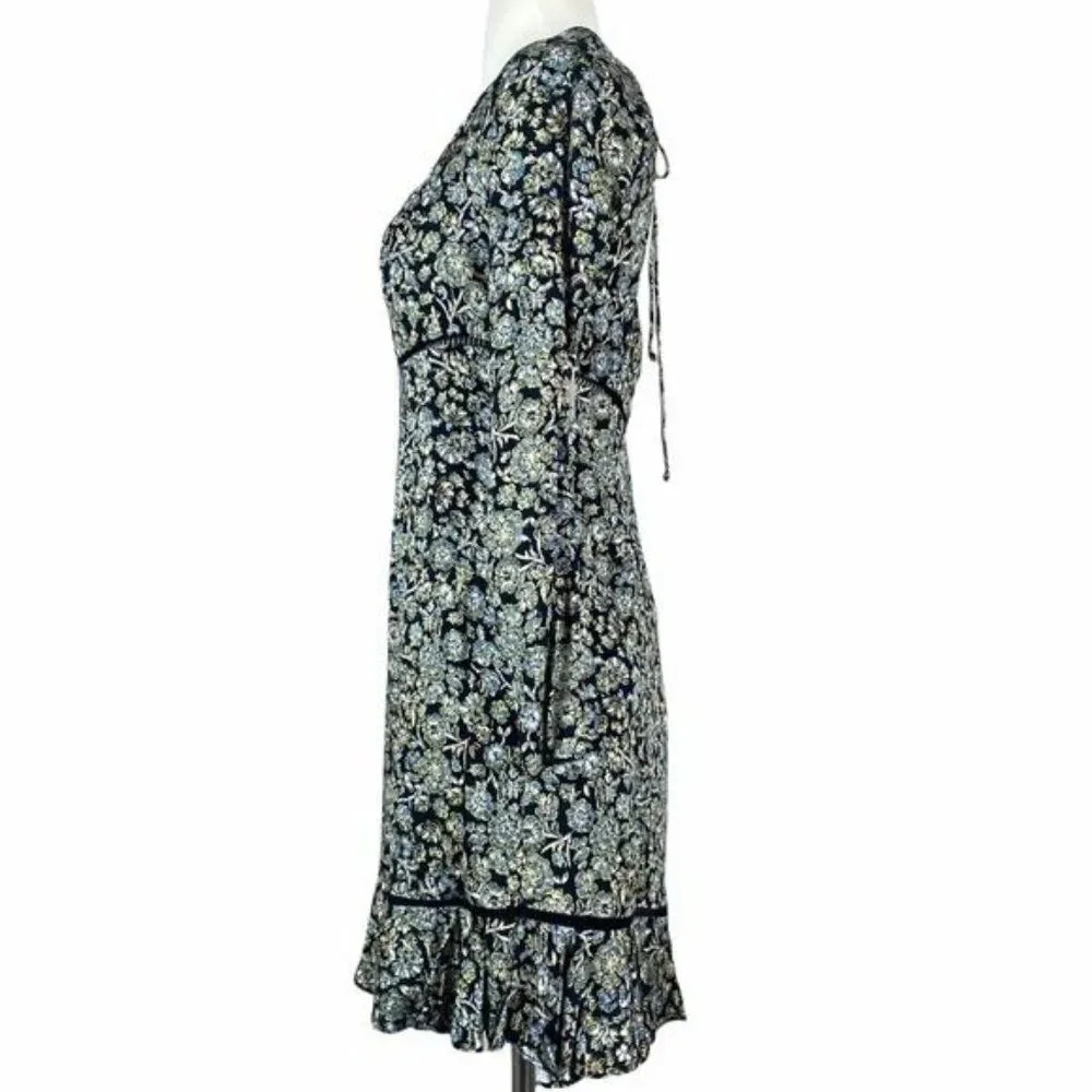 Free People Boheme Long Sleeve Floral Mini Dress NWT Size 6